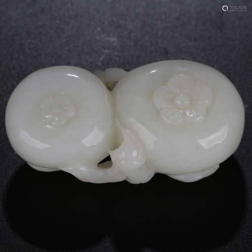 A Chinese White Hetian Jade Carved Ornament