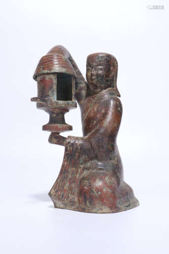 Chinese Western Han Dynasty Bronze Lantern