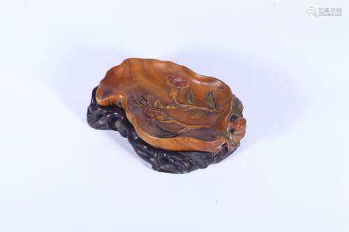 Chinese Qing Dynasty Sandalwood Washer