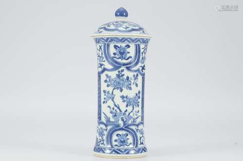 Qing Dynasty Kangxi blue and white bottle