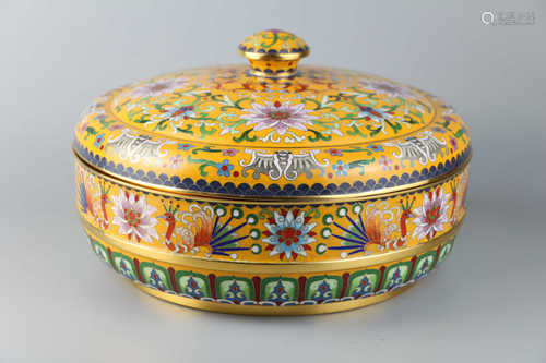 Cloisonne Flower Decorative Basin