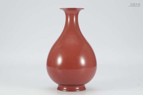 Spring vase with red glaze