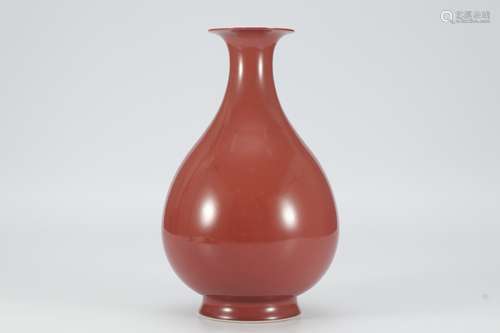 Spring vase with red glaze