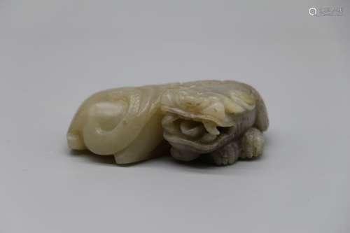 Qing Dynasty  Jade lion
