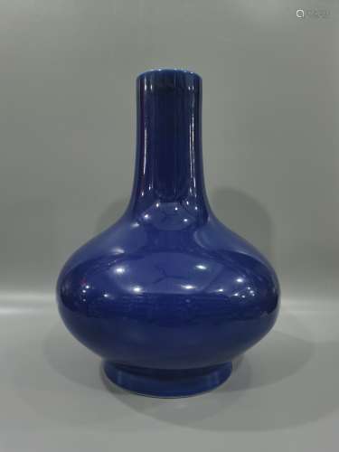 Blue glaze ball bottle