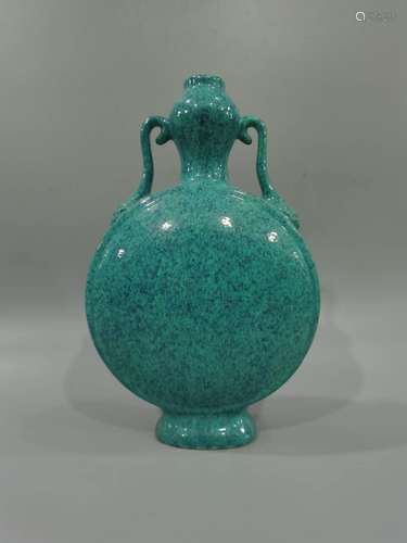 Lu Jun glaze double ear moon holding vase