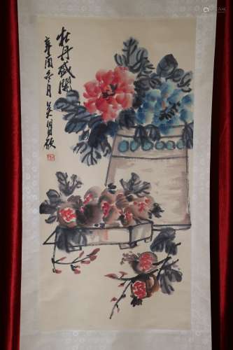 Wu Changshuo's Chinese painting of flowers