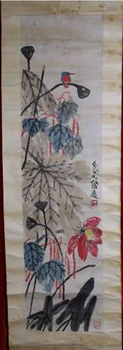 Chinese painting of Qi Baishi's flowers