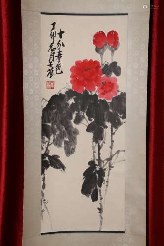 Cui Zifan's Chinese painting of flowers