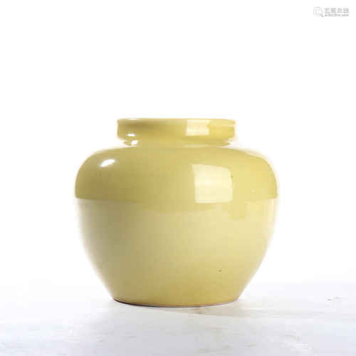 Yellow glazed jar