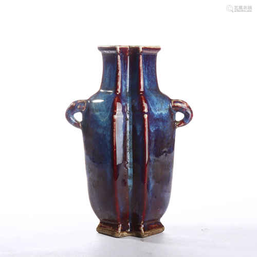 Double ear flasks with variable glaze