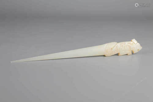 Hotan jade white jade hairpin