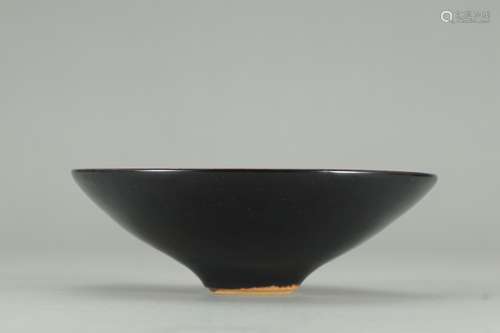 Black glazed wooden leaf calibre of Song Jian kiln