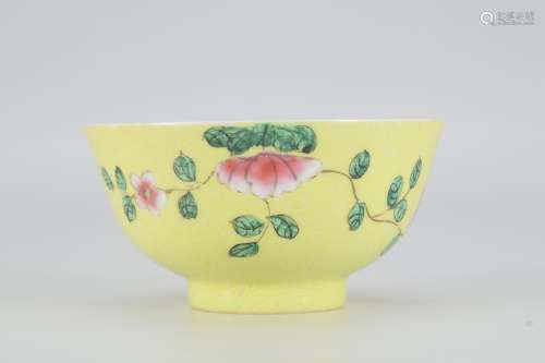 Pink flower bowl with clear rolling path