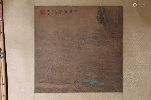 Chinese painting of Shen Zhou's boating