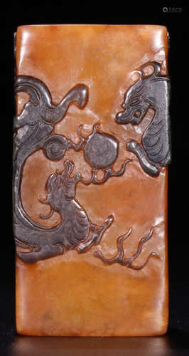 A TIANHUANG STONE CARVED DRAGON PATTERN SEAL