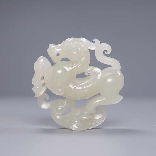 A Hetian Jade Horse Shaped Hand Piece