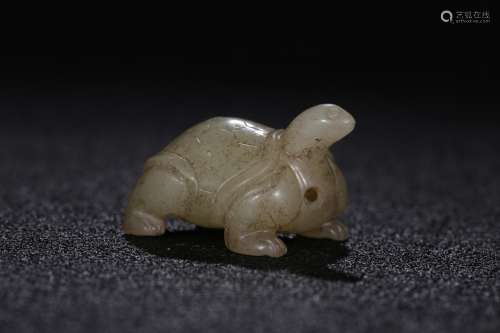 A Hetian Jade Turtle Shaped Ornament