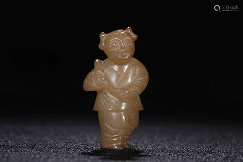 A Hetian Jade Figure Statue