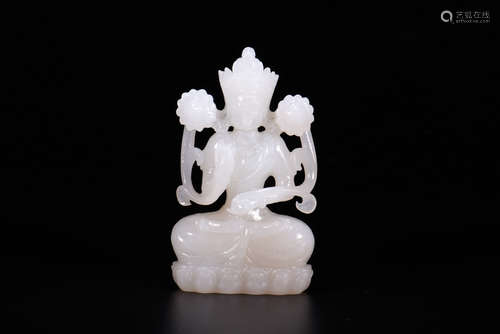 A Hetian Jade Guanyin Ornament