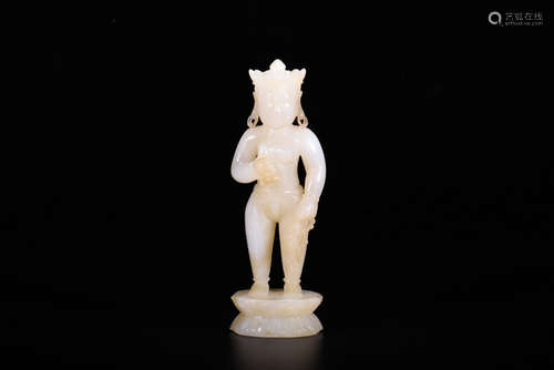 A Hetian Jade Figure Statue