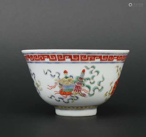 A Wu cai bowl,Qing dynasty