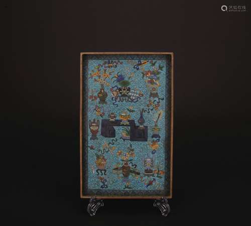 Qing dynasty cloisonne Tray