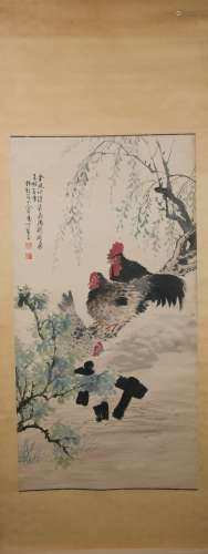 Modern Ding baoshu's flower and bird painting