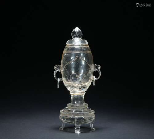 Qing dynasty crystal vase