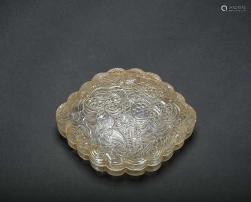 Qing dynasty crystal cover box