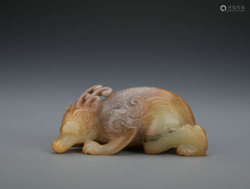 Qing dynasty jade beast ornament