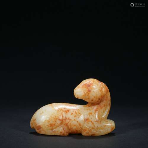 Qing dynasty jade beast ornament