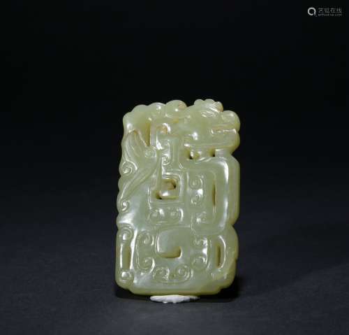 Qing dynasty jade card