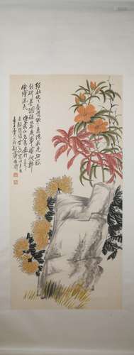 Modern Wu changshuo's flower painting