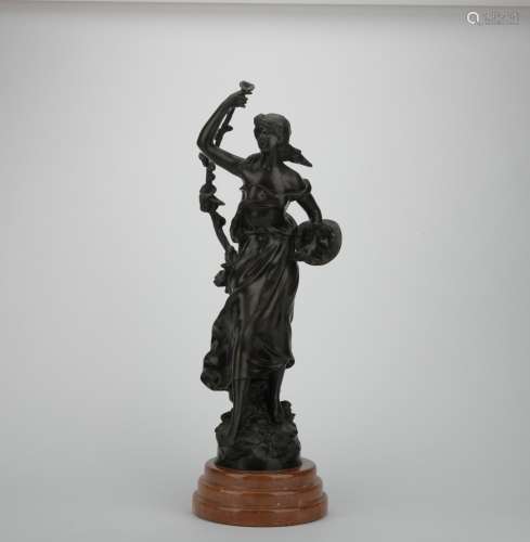 Qing dynasty copper statue