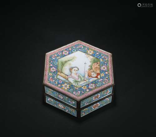 Qing dynasty Enamel Jewelry box