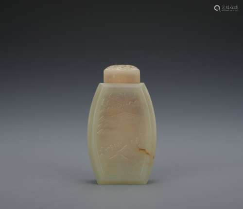 Qing dynasty jade bottle