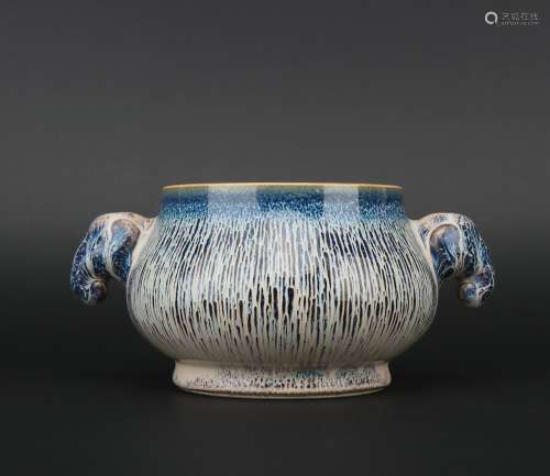 A flambe glazed vase,Qing dynasty