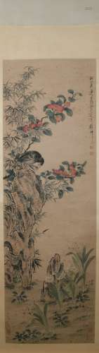 Qing dynasty Chen hongshou's flower and bird painting