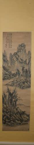 Qing dynasty Xiao yuncong's landscape painting