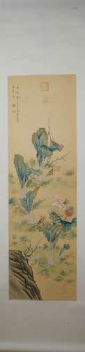 Qing dynasty Chen shu's flower an d bird painting