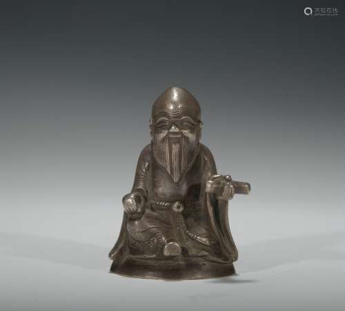 Qing dynasty silver figure