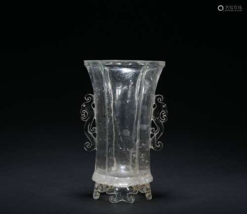 Qing dynasty crystal vase