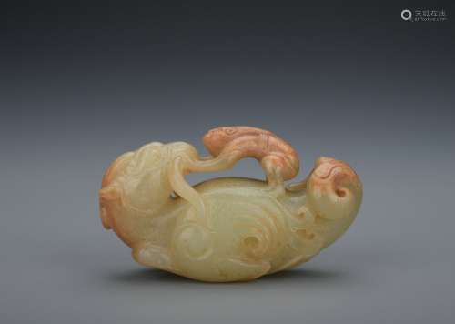 Qing dynasty jade beast ornament
