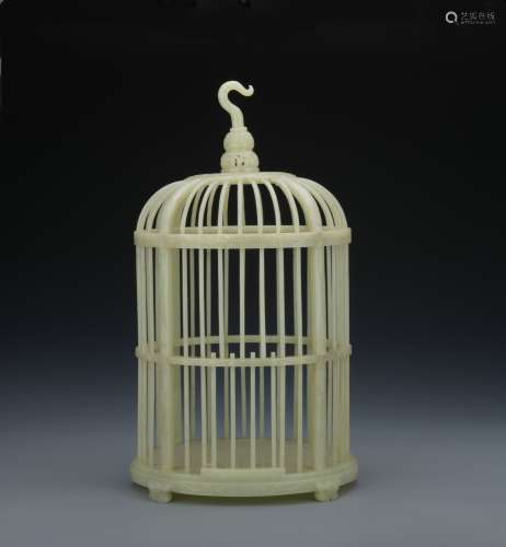 Qing dynasty jade cage