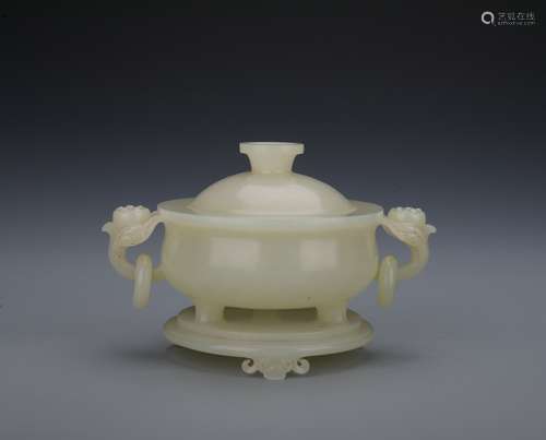 Qing dynasty jade incense burner