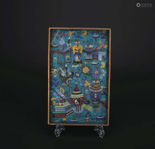 Qing dynasty cloisonne Tray