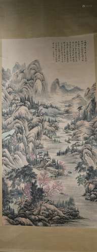 Qing dynasty Wang shimin's landscape painting