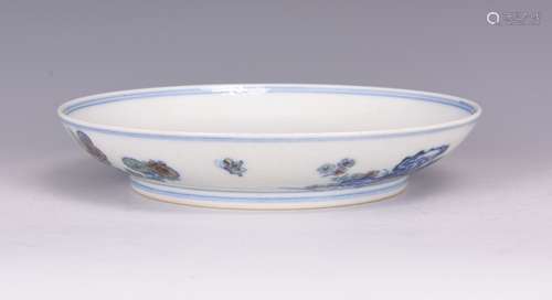 DOUCAI 'FLOWERS' DISH