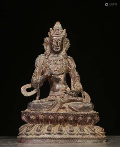 BRONZE CAST TARA SEATED FIGURE